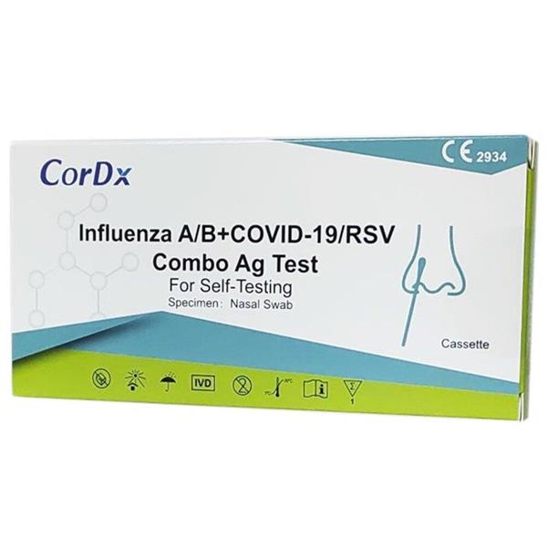 Cordx Influenza A/B + Covid-19/RSV Combo Self-Testing