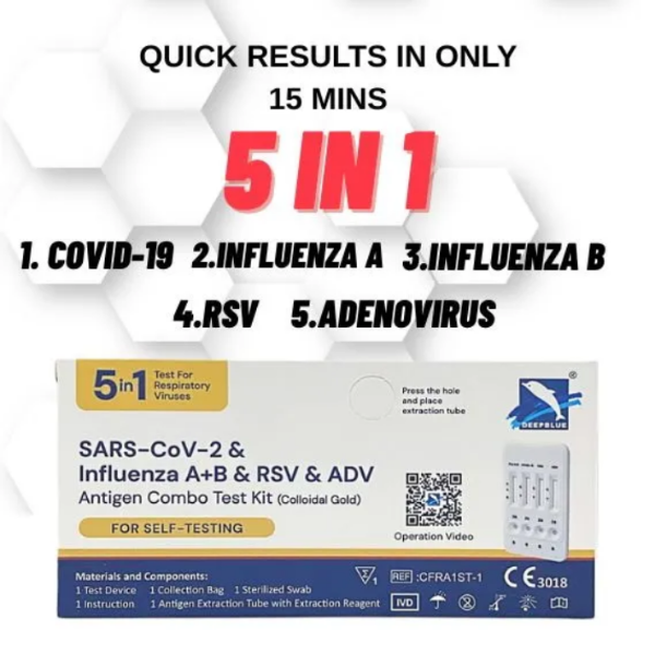 5 in 1 Sars - Cov -Flu-Rsv & Adv Test Kit