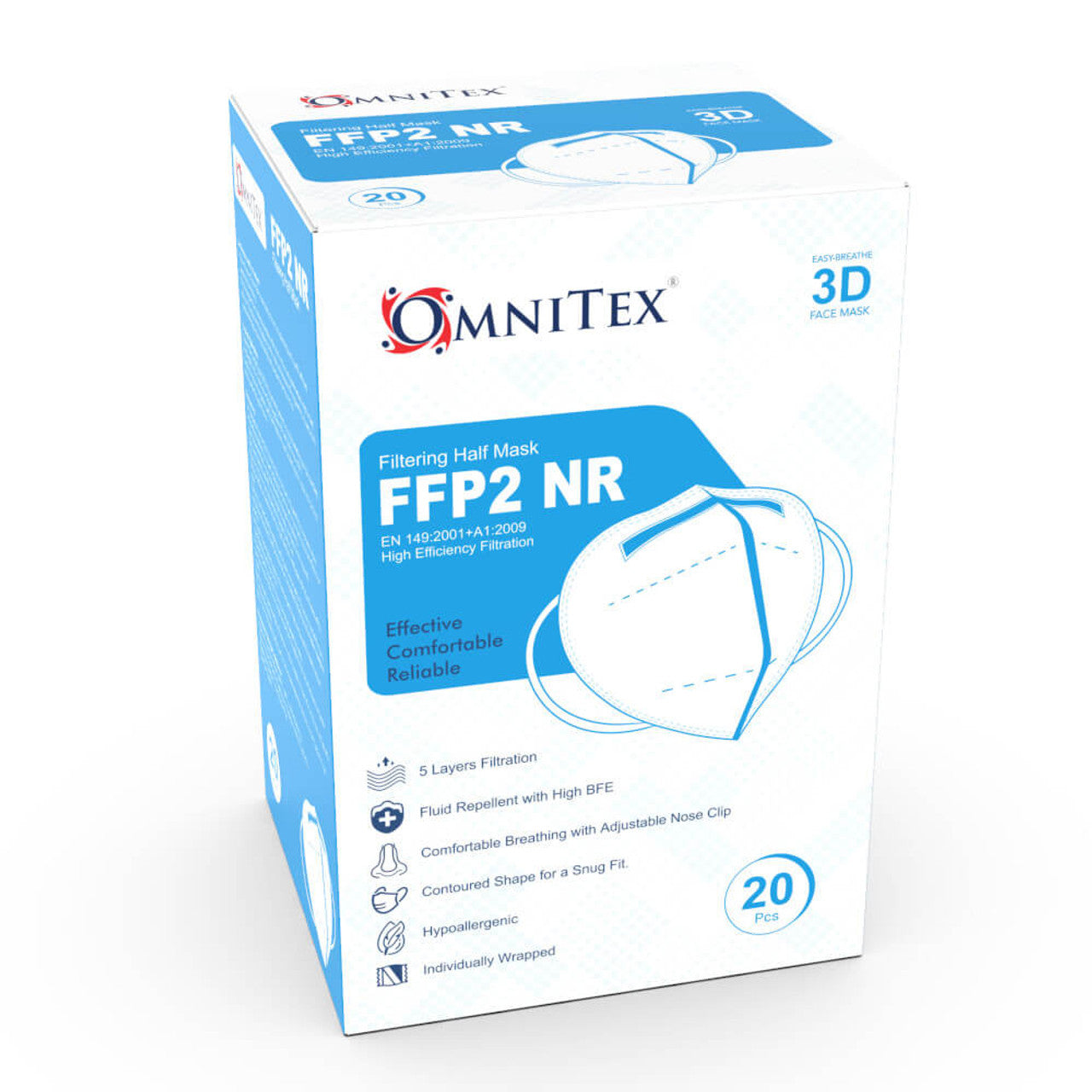 FFP2 NR Face Mask White