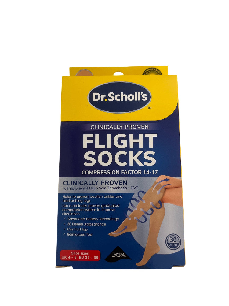 Scholl Flight Socks Natural Size 4-6