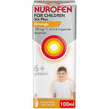 Nurofen For Children 6 Years Orange 100ml With Spoon