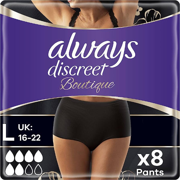 Always Discreet Boutique Black Pants Large 8s