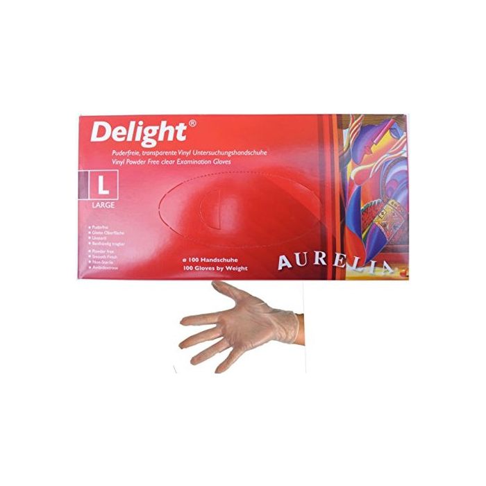Aurellia Delight Clear Vinyl Powder free Large 100's