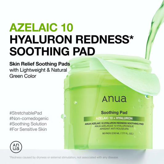 Anua Azelaic 10 Acid + Hyaluron Soothing Pads 90s