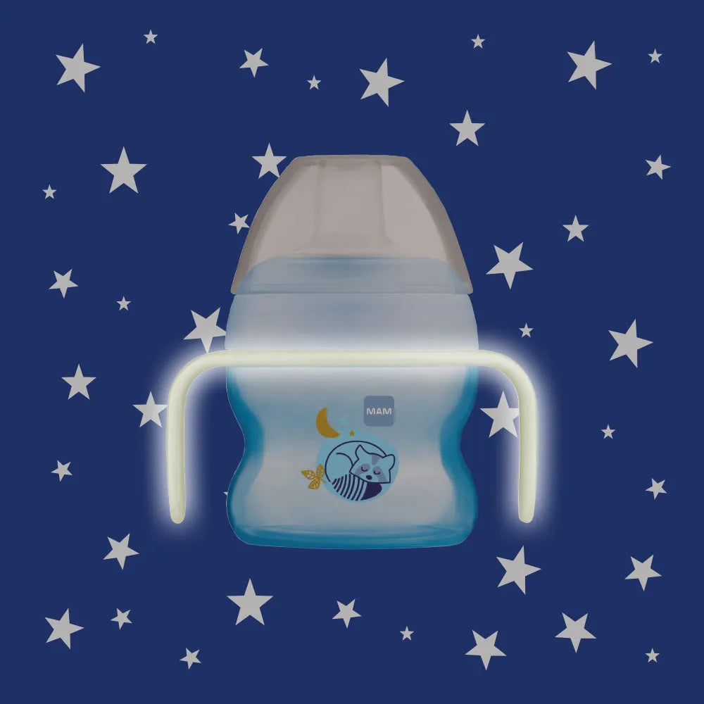 MAM STARTER CUP NIGHT 4+MONTHS EXTRA SOFT SPOUT WITH HANDLES