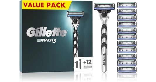 Gillette Mach3 Value Pack (12 Blades & One Razor)