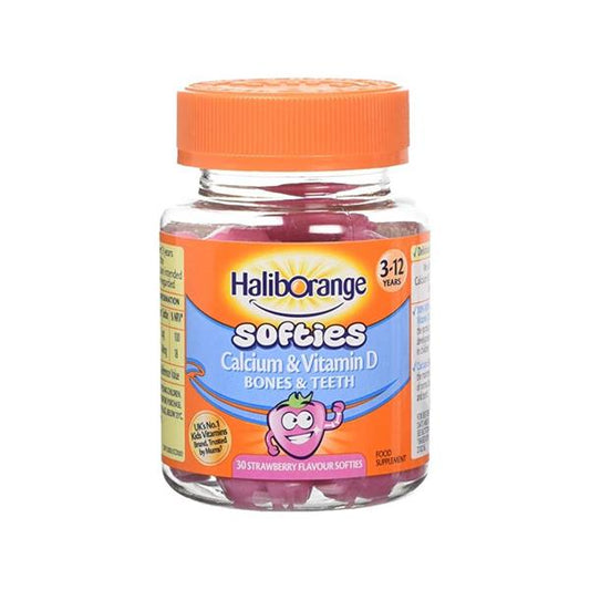 Haliborange Softies Calcium & Vitamin D Bones and Teeth Strawberry Flavour 30s