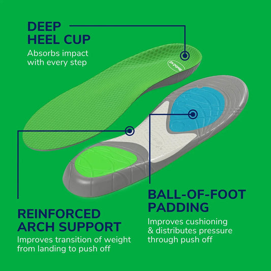 Scholl Running Insoles Small Size 3-7 Uk
