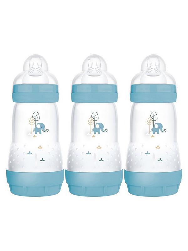 Mam Easy Start Bottle 260Ml 3 Piece Gift Set Blue