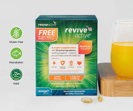 Revive Active Tropical 30 Sachets With 15 Omega Free