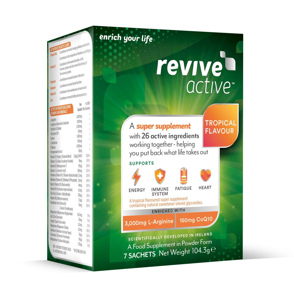 REVIVE ACTIVE TROPICAL 7 SACHETS BUY 1 GET 1 HALF PRICE OFFER
