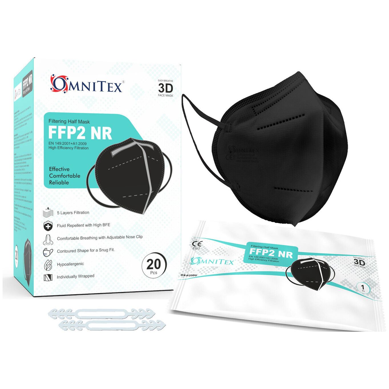 FFP2 NR Face Mask Black Crowley’s Pharmacy