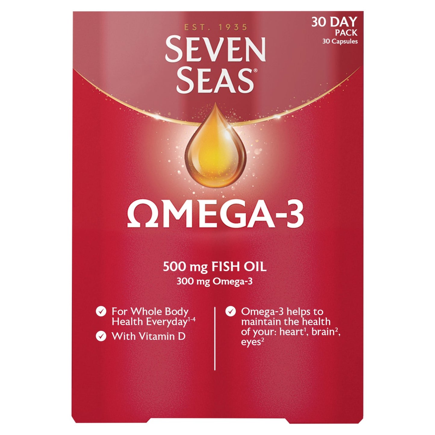Seven Seas Omega-3 500MG Fish Oil 30 Caps