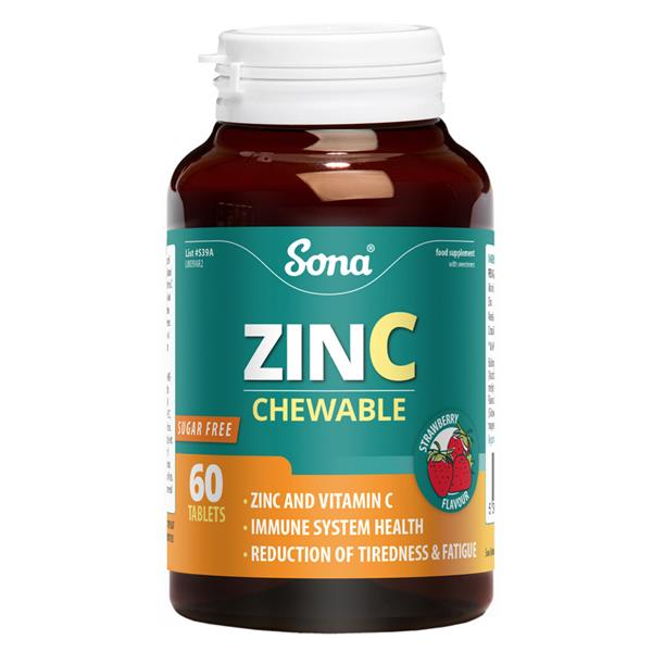 Sona Zinc C Chewable 60 Tablets S39A