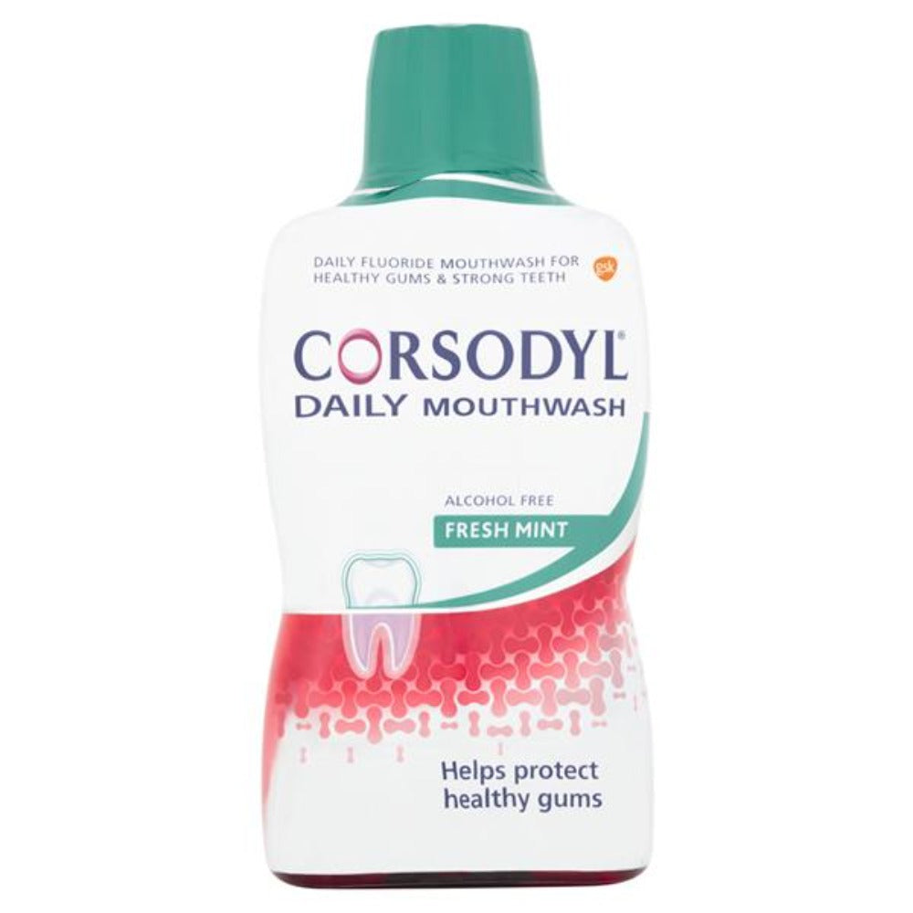 Corsodyl Daily Fresh Mint Mouthwash 500Ml