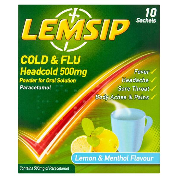 Lemsip Headcold 10Pk Lemon and Menthol expired september 2025