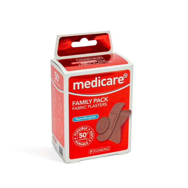 Medicare Fabric Plasters Family 50 pack