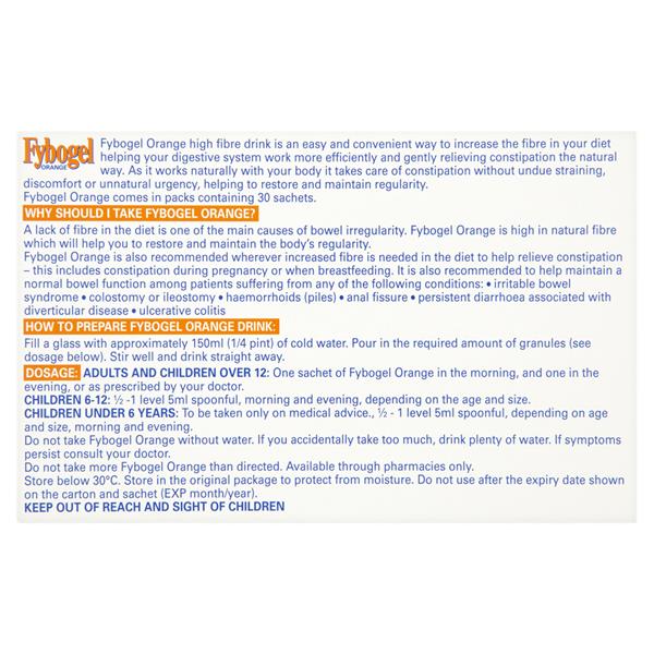 Fybogel Orange 3 5G Granules 30Sach