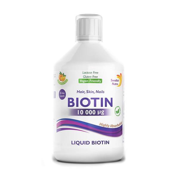 Swedish Nutra Biotin 10,000ug Liquid 500ml