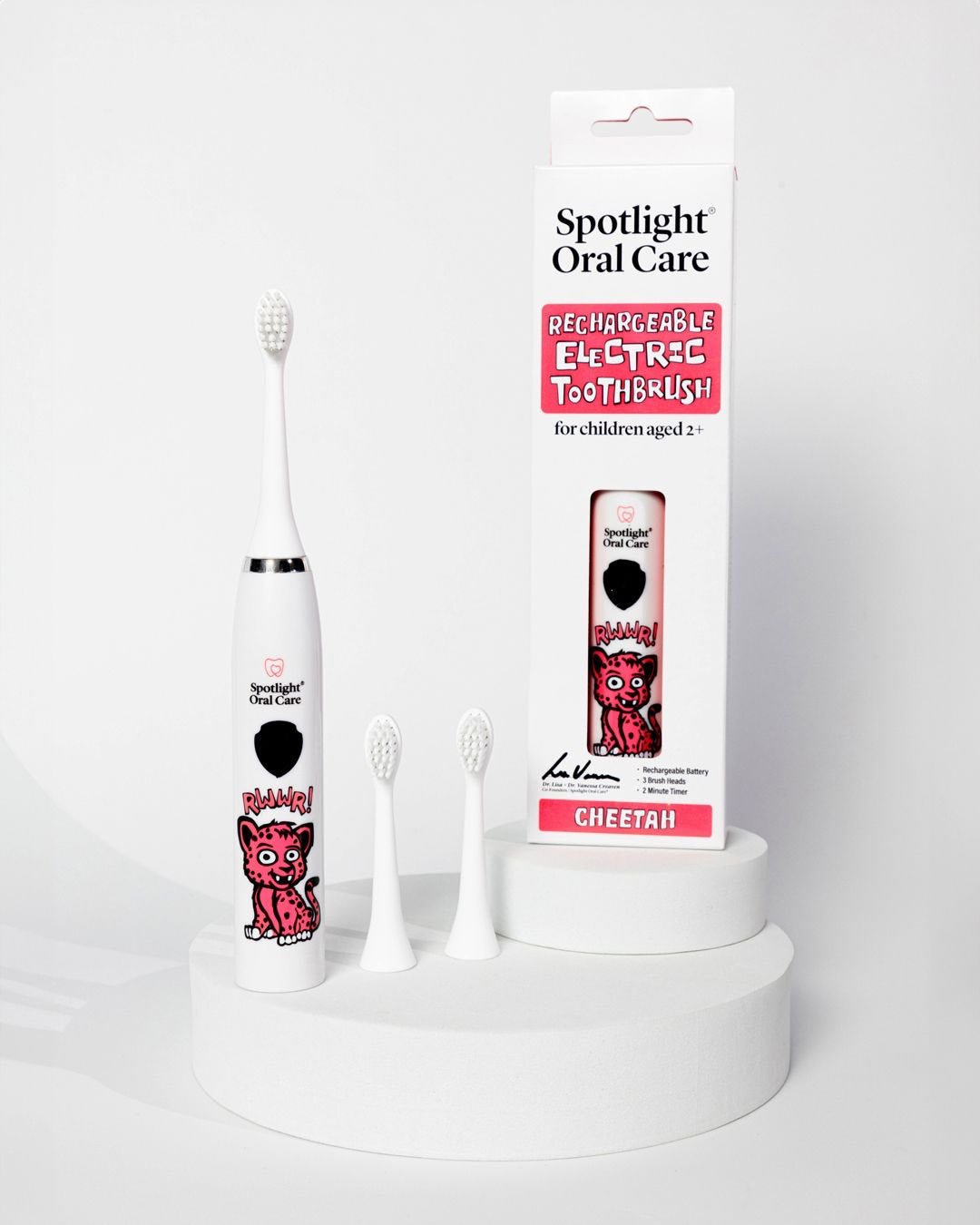 Spotlight Oral Care Electric Toothbrush for Kids 2+ Cheetah