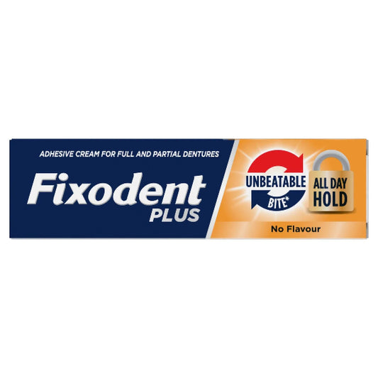 Fixodent Plus Unbeatable Bite Adhesive Cream no flavour 40ml