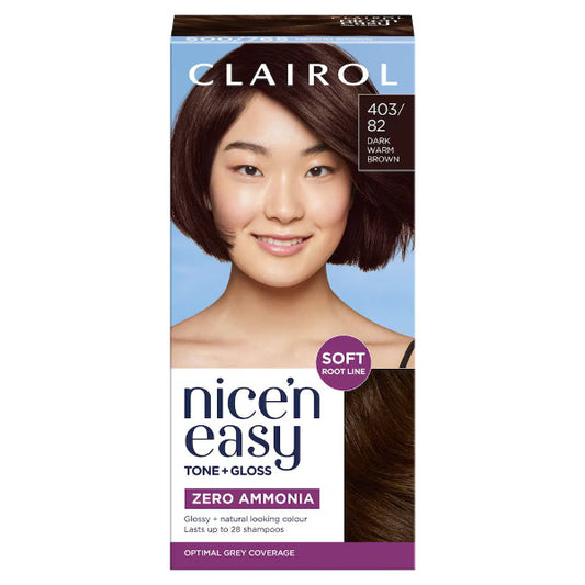 Clairol Nice N Easy Tone + Gloss 403/82 Dark Warm Brown 28 Shampoos