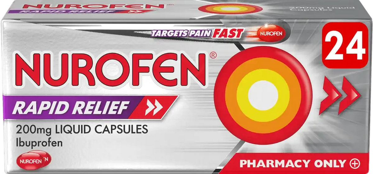 Nurofen Rapid Relief 200Mg Liquid Caps 24Caps