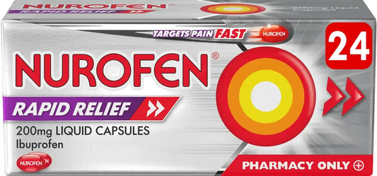 Nurofen Rapid Relief 200Mg Liquid Caps 24Caps