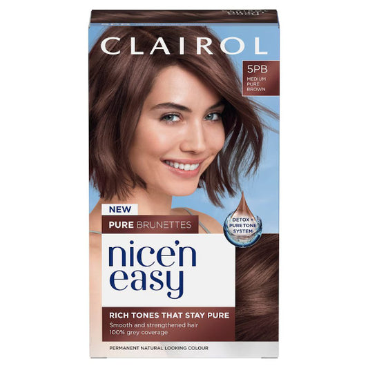 Clairol Pure Brunettes Nice 'n Easy 5 PB Medium Pure Brown