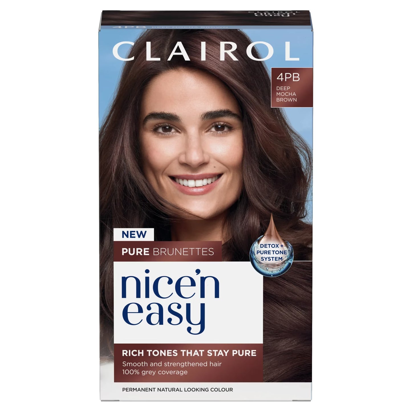 Clairol Pure Brunettes Nice'N'Easy 4PB Deep Mocha Brown