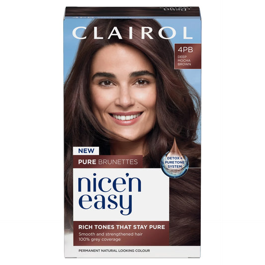 Clairol Pure Brunettes Nice'N'Easy 4PB Deep Mocha Brown
