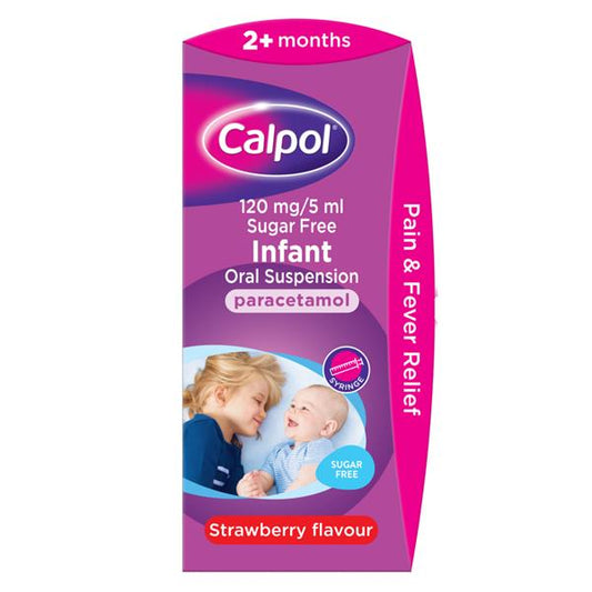 Calpol Sugar Free Infant Suspension with Syringe 140ml