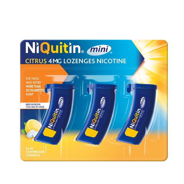 Niquitin Mini Citrus Lozenge 4mg 60 Pack