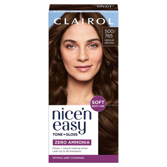 Clairol Nice N Easy Tone + Gloss 500/765  Medium Brown 28 Shampoos