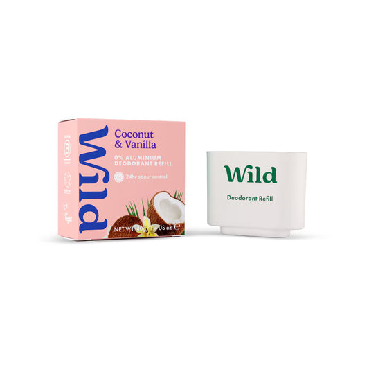 Wild Natural Deodorant Coconut and Vanilla Refill 43G