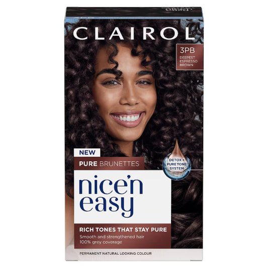 Clairol Pure Brunettes Nice 'N Easy 3PB Deepest Espresso Brown