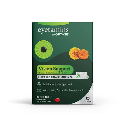 Optase Eyetamins Vision Support formerly Actase Lutein ZA Capsules