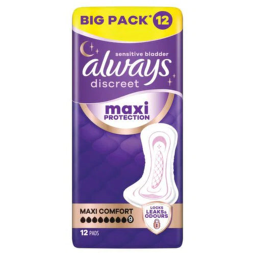 Always Discreet Maxi Protection Comfort 12s