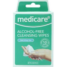 Medicare Alcohol Free Cleansing Wipes 10Pack
