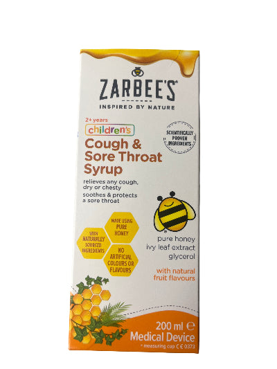 Zarbees Kids Cough & Sore Throat Syrup 200ml