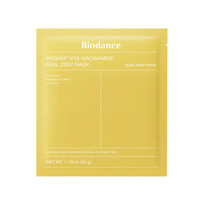 Biodance Radiant Vita Niacinamide Deep Mask Single Yellow