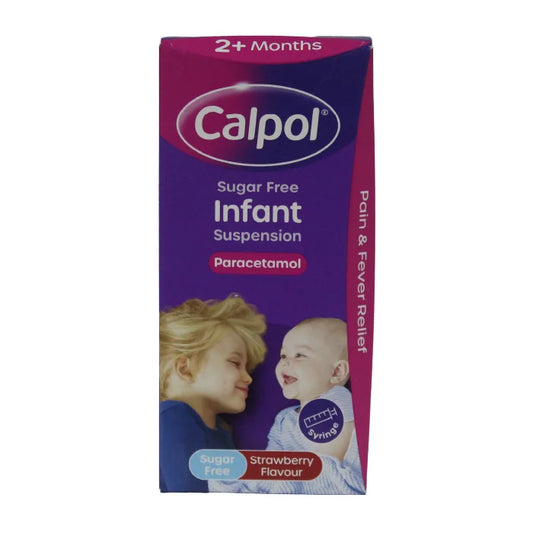Calpol Infant Sugar Free Suspension with 2+ Months Syringe 140Ml