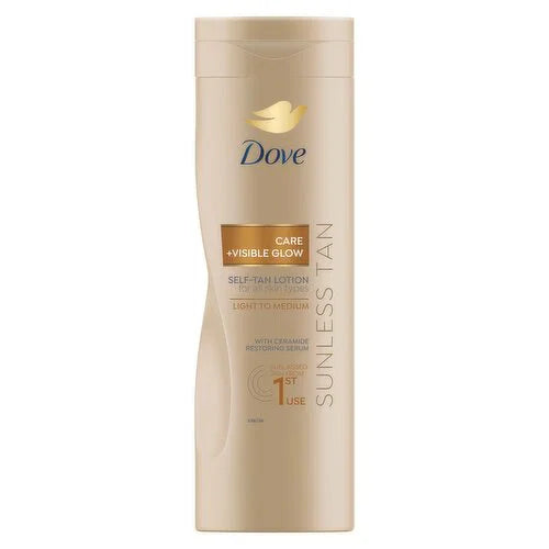 Dove Visible Glow Light To Medium Self Tan Lotion 250ml