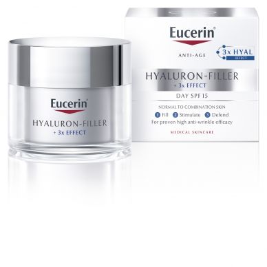 Eucerin Hyaluron Filler Wrinkle Filling Treatment Day Cream Spf15 Dry Skin 50Ml