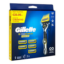 Gillette Fusion Pro Shield Power Razor N 5 Blades Special Offer