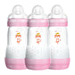 Mam Easy Start Anti Colic Bottles 2+ 260Ml X3 Assorted Colours