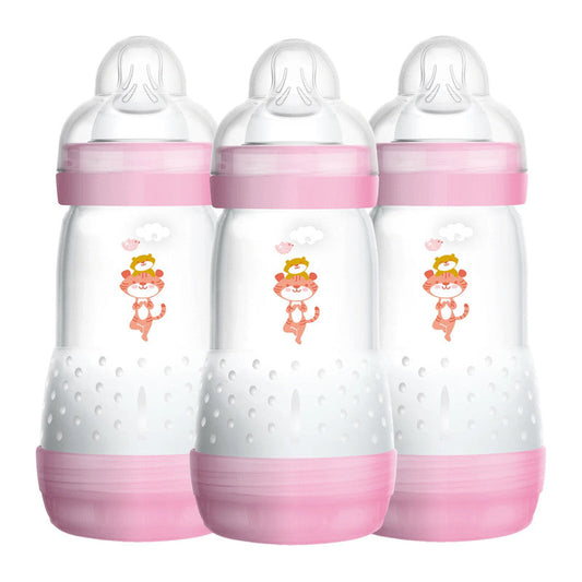 Mam Easy Start Anti Colic Bottles 2+ 260Ml X3 PINK