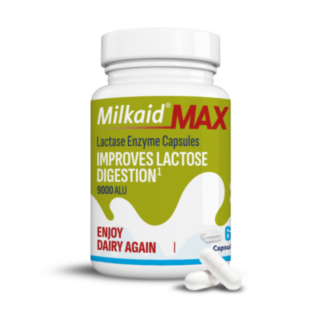 Milkaid Lactase Enzyme Max Capsules 9000ALU 60's
