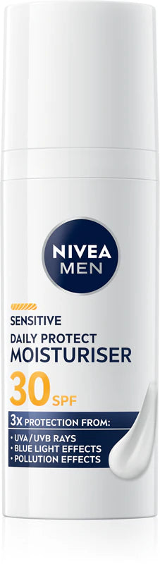 Nivea Men Sensitive Daily Protect Face Moisturiser SPF 30 50ml