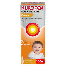 Nurofen For Children 3 Months Orange 100ml with Spoon